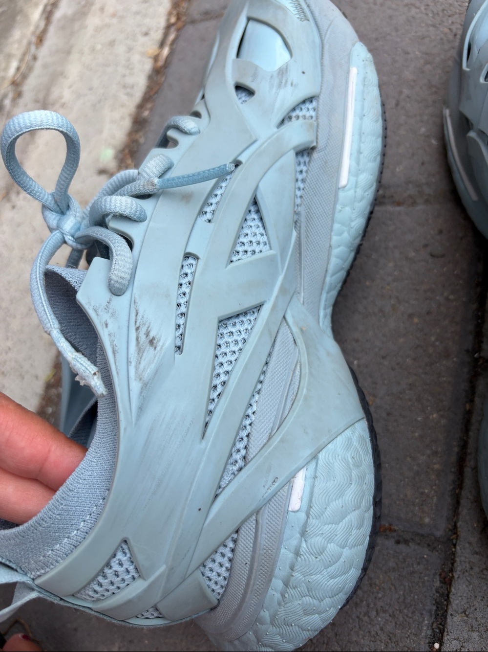Adidas by Stella McCartney Women's blue gray Solarglide Sneaker Shoes 7 - Picture 9 of 10